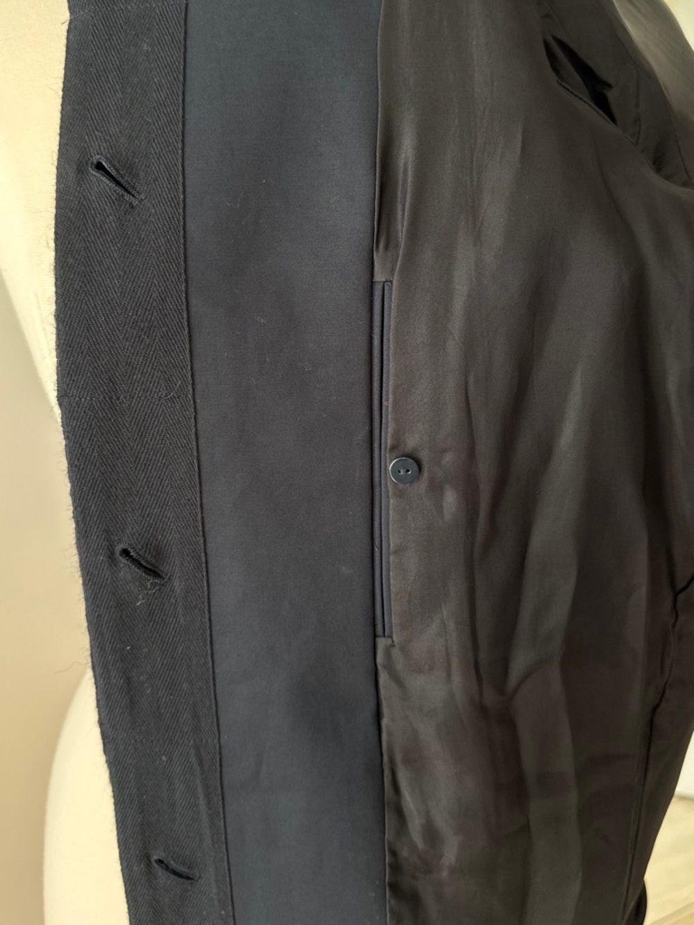 COS Wool Blend Sequin Classic Coat Dark Navy EU 34 (XS–S) NWOT - Picture 15 of 15